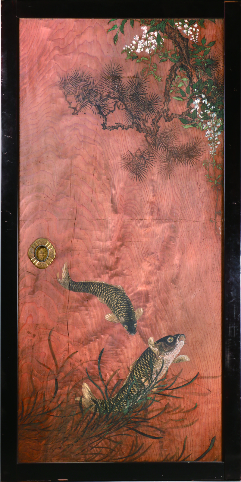 百 貫 俊 夫 作 彩色花鳥画 【 尾長石楠花之図 】号に華峰 ポストカード「金地百花百虫図屏風」 | ITSUO MUSEUM SHOP