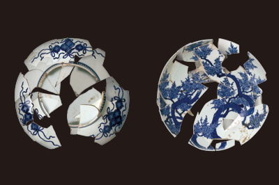 鍋島色絵磁器蘭文皿｜おだわらデジタルミュージアム