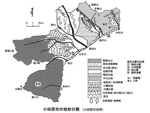 小田原市の地形分類