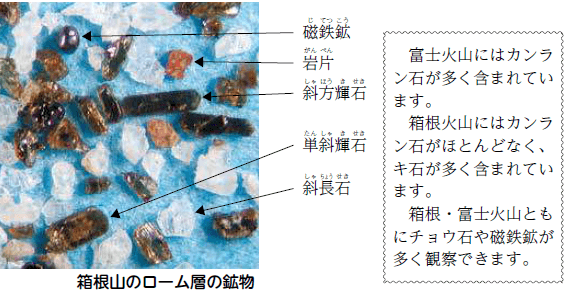 箱根山のローム層の鉱物